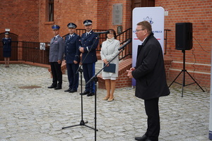 Przemawia prof. dr hab. Mirosław Golona, Dyrektor Oddziału IPN w Gdańsku.